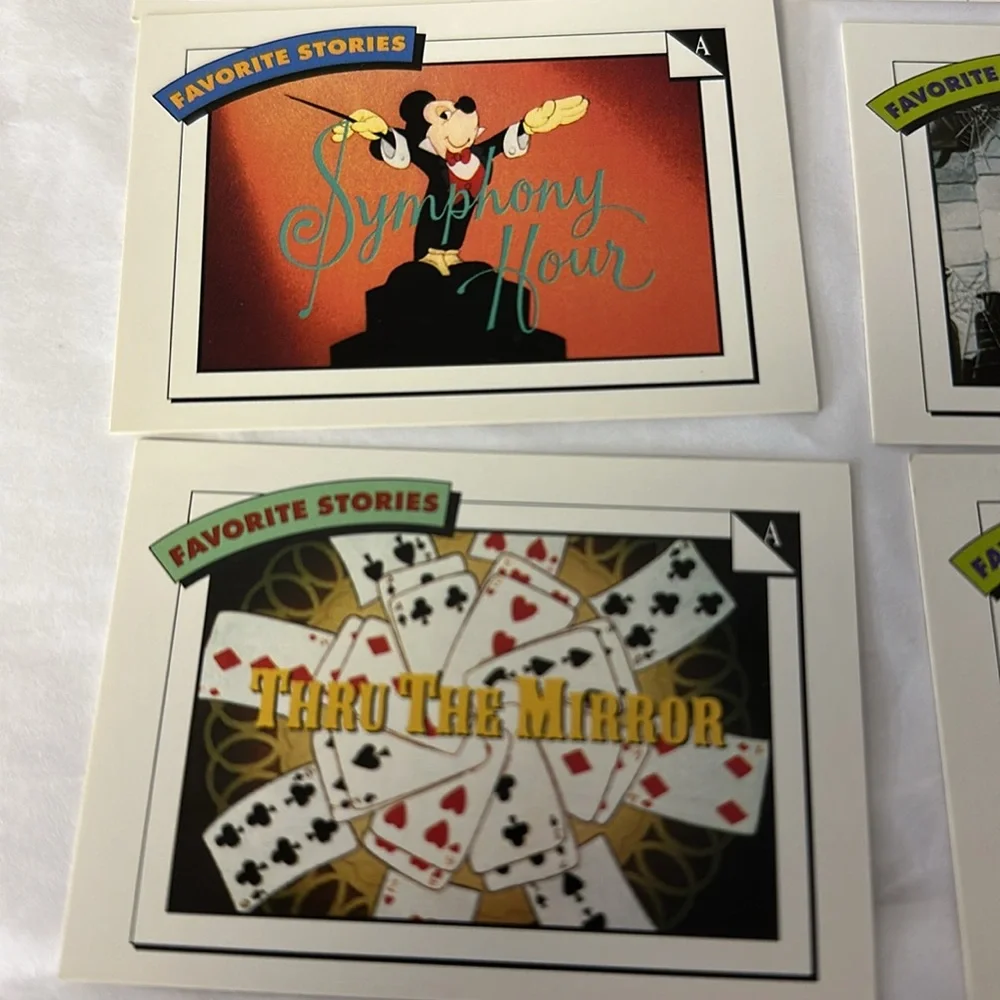 Vintage 1991 Impel Disney Favorite Stories Collectible Trading Cards 8 Cards